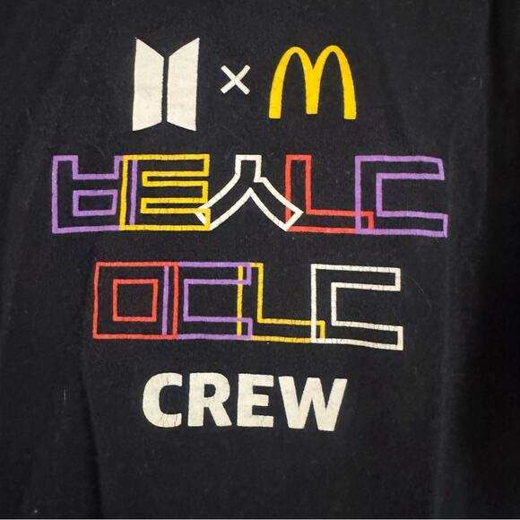 McDonald’s x BTS Port Authority Men’s Crew Logo Short Sleeve T Shirt Size S - Picture 6 of 6
